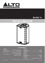 Preview for 1 page of Alto Professional BLACK 10 Service Manual