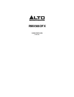 Alto Professional RMX1508DFX Quick Start Manual предпросмотр