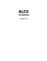 Alto Professional StageDrive+ Quick Start Manual предпросмотр