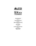 Alto Professional SX153 TOURMAX Quick Start Manual предпросмотр