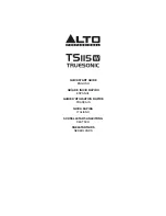 Preview for 1 page of Alto Professional TRUESONIC TS115W Quick Start Manual