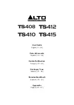 Alto Professional TS408 User Manual preview