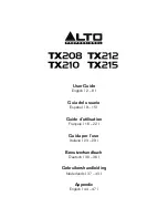 Alto Professional TX208 User Manual preview