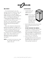 Предварительный просмотр 2 страницы Alto-Shaam 10-18W Installation Operation & Maintenance