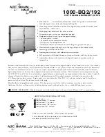 Preview for 1 page of Alto-Shaam 1000-BQ2/192 Specifications