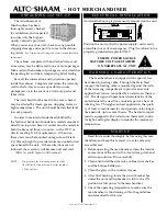 Preview for 2 page of Alto-Shaam 1000-HM Operation And Care Manual