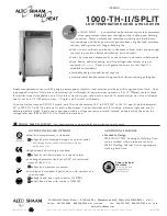 Alto-Shaam 1000-TH-II/Spilt Specifications предпросмотр