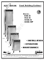 Alto-Shaam 1000-UP Installation Operation & Maintenance preview