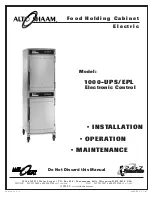 Preview for 1 page of Alto-Shaam 1000-UPS/EPL Installation Operation & Maintenance