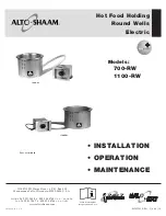 Alto-Shaam 1100-RW Installation, Operation & Maintenance Manual preview