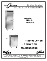 Preview for 1 page of Alto-Shaam 1200-UP Series Installation Operation & Maintenance