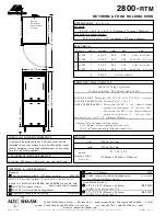 Предварительный просмотр 2 страницы Alto-Shaam 2800-RTM Specifications