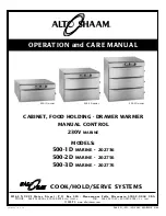 Preview for 1 page of Alto-Shaam 500-1D MARINE Operation And Care Manual