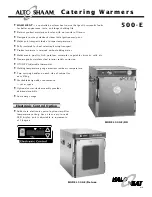 Alto-Shaam 500-E Specification Sheet preview