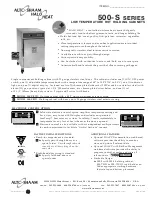 Alto-Shaam 500-S Specification Sheet предпросмотр