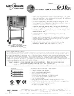 Alto-Shaam 6.10 ES / ESi Specification Sheet preview