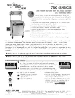 Alto-Shaam 750-S/BCS Specifications preview