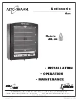 Alto-Shaam AR-6G Installation, Operation And Maintanance preview