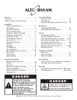 Preview for 2 page of Alto-Shaam AR-6G Installation, Operation And Maintanance