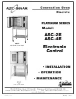 Alto-Shaam ASC-2E8 ASC-4E Installation & Operating Manual preview