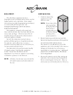 Preview for 3 page of Alto-Shaam CombiMate 12-20MW Installation Operation & Maintenance