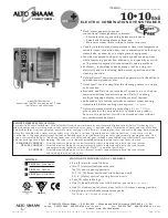 Предварительный просмотр 1 страницы Alto-Shaam Combitherm 10.10ESi Specifications