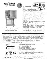 Alto-Shaam Combitherm 10.18ESi Specifications предпросмотр