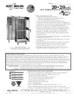 Предварительный просмотр 1 страницы Alto-Shaam COMBITOUCH SERIES 20 20ESG Specification Sheet