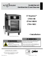 Alto-Shaam CT Express Combitherm CTX4-10E Installation Manual предпросмотр