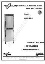 Alto-Shaam EcoSmart 1000-TH-I Installation Operation & Maintenance предпросмотр