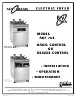 Alto-Shaam FryTech ASF-75E Installation Operation & Maintenance preview