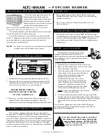 Preview for 2 page of Alto-Shaam HALO HEAT 100-PC Operation And Care Manual