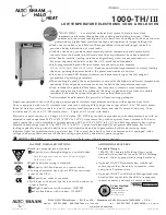 Предварительный просмотр 1 страницы Alto-Shaam Halo Heat 1000-TH/III Specification Sheet