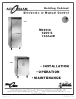 Preview for 1 page of Alto-Shaam Halo Heat 1200-S Installation, Operation And Maintenance Manual