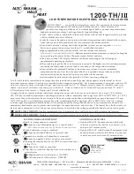 Предварительный просмотр 1 страницы Alto-Shaam Halo Heat 1200-TH/III/HD Specification Sheet