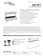 Alto-Shaam HALO HEAT 200-HFT Specification Sheet preview