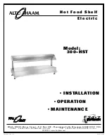 Alto-Shaam HALO HEAT 300-HST Installation Operation & Maintenance preview