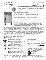 Предварительный просмотр 1 страницы Alto-Shaam Halo Heat 500-TH/III Specifications