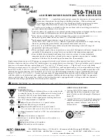 Предварительный просмотр 1 страницы Alto-Shaam Halo Heat 750-TH/III Specifications