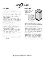 Предварительный просмотр 2 страницы Alto-Shaam Halo HeatI TM2-48/DLX Installation Operation & Maintenance