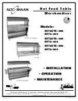 Alto-Shaam HFT2-300 Installation And Operation Manual preview