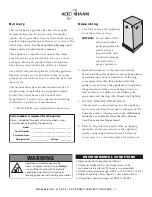 Preview for 3 page of Alto-Shaam PLATINUM Series Installation Operation & Maintenance