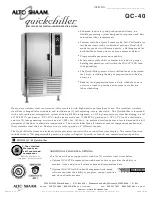 Preview for 1 page of Alto-Shaam quickchiller QC-40 Specification Sheet