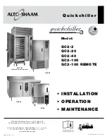 Preview for 1 page of Alto-Shaam Quickchiller QC2-100 Manual