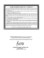 Preview for 30 page of Alto 07044C Operator'S Manual