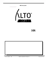 Alto 3DS Operator'S Manual preview