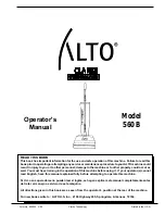 Preview for 1 page of Alto 560 B Operator'S Manual