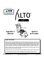 Preview for 1 page of Alto Apollo 8 Operator'S Manual