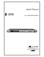 Preview for 1 page of Alto BETAVERB User Manual