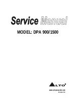 Предварительный просмотр 1 страницы Alto DPA 1500 Service Manual